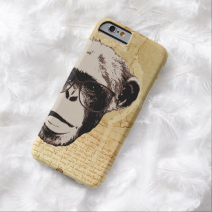 Hipster-Nerdy Schimpanse in Gläser iPhone 6 Hüllen