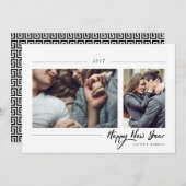 Hipster Neujahr Foto Feiertagskarte (Vorne/Hinten)