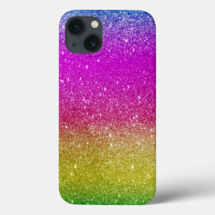 Hipster Niedlich Bright Pink Magenta Glitzer Regen Case-Mate iPhone Hülle