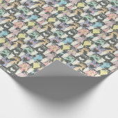 Hipster Niedliche Katzen Muster Geschenkpapier (Ecke)