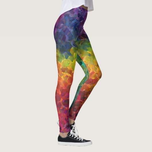 Hipster Niedliche Kristalle Big Bang Regenbogen De Leggings (Rechts)