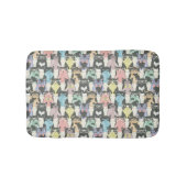 Hipster-niedliches Katzen-Muster Badematte (Vorderseite)