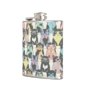 Hipster-niedliches Katzen-Muster Flachmann (Links)