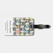 Hipster-niedliches Katzen-Muster Gepäckanhänger (Rückseite horizontal)