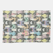Hipster-niedliches Katzen-Muster Geschirrtuch (Horizontal)