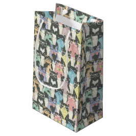 Hipster-niedliches Katzen-Muster Kleine Geschenktüte