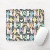 Hipster-niedliches Katzen-Muster Mousepad (Mit Mouse)