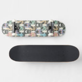 Hipster-niedliches Katzen-Muster Skateboard (Horizontal)