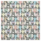 Hipster-niedliches Katzen-Muster Stoff (Muster)