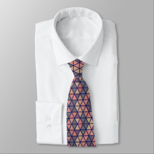 Hipster Nine Hexagon Blur Satin Necktie Krawatte