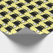 Hipster Oberhut mit monokelliger Optik Geschenkpapier (Ecke)