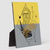 Hipster Olympic God Colorblock Fotoplatte (Seite)