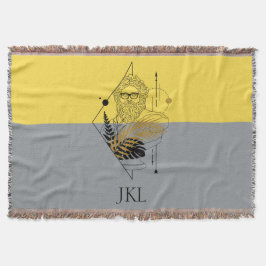 Hipster Olympic God Colorblock Monogram Decke