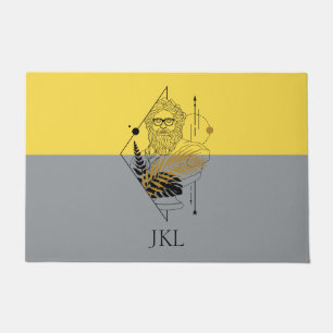 Hipster Olympic God Colorblock Monogram Fußmatte