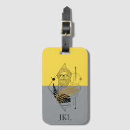 Hipster Olympic God Colorblock Monogram Gepäckanhänger