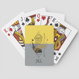 Hipster Olympic God Colorblock Monogram Spielkarten
