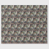 Hipster Oma Dancing Geschenkpapier (Flach)