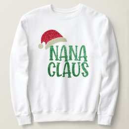 Hipster Oma Nana Santa Clause Weihnachten Sweatshirt