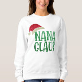 Hipster Oma Nana Santa Clause Weihnachten Sweatshirt (Vorderseite)