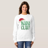 Hipster Oma Nana Santa Clause Weihnachten Sweatshirt (Vorne ganz)