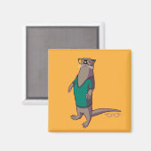 Hipster Otter Magnet (ohne Text) (Vorderseite/Rückseite)