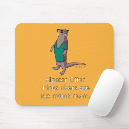 Hipster-Otter Mousepad (Mit Mouse)