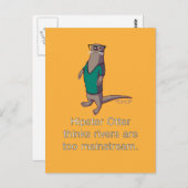 Hipster Otter Postcard Postkarte (Vorne/Hinten)