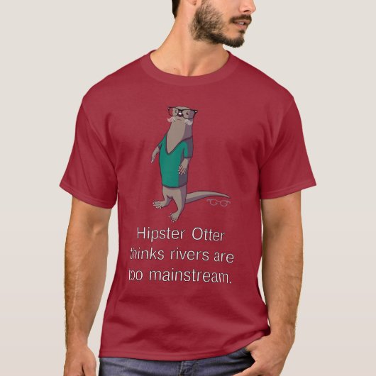 Hipster-Otter-T - Shirt (Vorderseite)