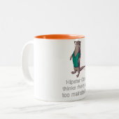 Hipster-Otter-Tasse Zweifarbige Tasse (Vorderseite Links)