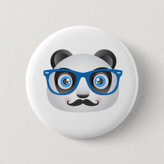 Hipster-Panda-Knopf Button