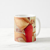 Hipster Pärchen: trendiges Vintages Café. Kaffeetasse (VorderseiteRechts)