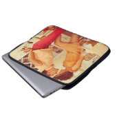 Hipster Pärchen: trendiges Vintages Café. Laptopschutzhülle (Vorne Knopf)