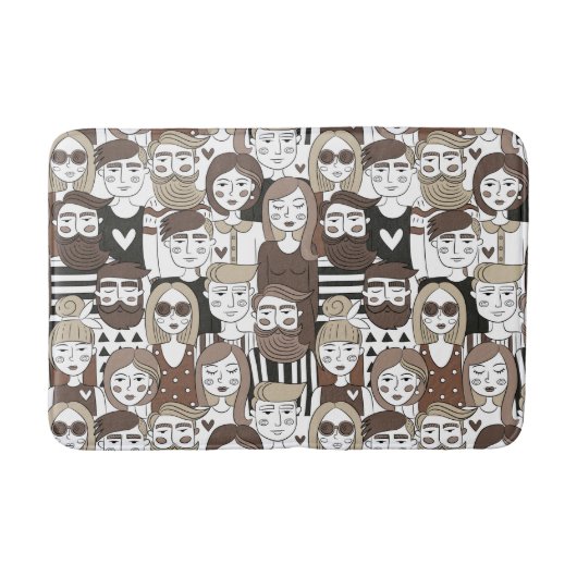 Hipster Pattern Badmatten Badematte (Vorderseite)