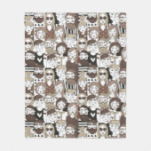 Hipster Pattern Fleecedecke (Vorderseite)