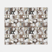 Hipster Pattern Fleecedecke (Vorderseite (Horizontal))