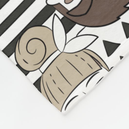 Hipster Pattern Fleecedecke (Ecke)