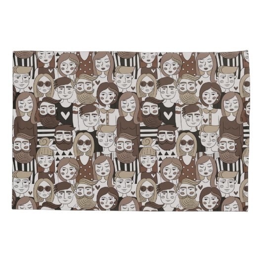 Hipster Pattern Kissenbezug (Rückseite)