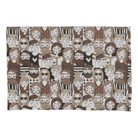 Hipster Pattern Kissenbezug (Vorderseite)