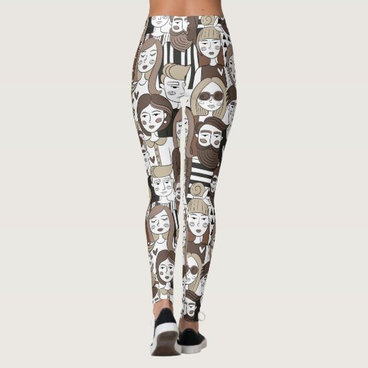 Hipster Pattern Leggings (Rückseite)