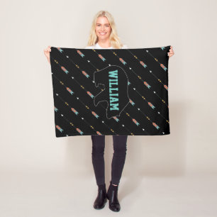 Hipster-Pfeil-Muster-aquamarines korallenrotes Fleecedecke