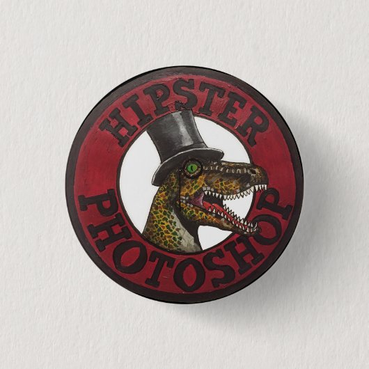 Hipster Photoshop Logo Button (Vorderseite)