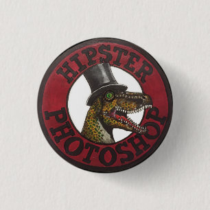 Hipster Photoshop Logo Button