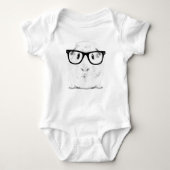 Hipster Pigster Baby Strampler (Vorderseite)