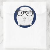 Hipster Pigster Runder Aufkleber (Tasche)