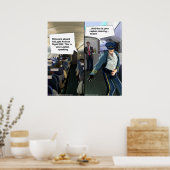 Hipster Pilot Funny Poster (Küche)