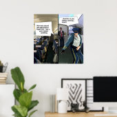 Hipster Pilot Funny Poster (Heimbüro)