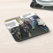 Hipster Pilot Funny Untersetzer (Linke Seite)