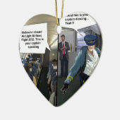 Hipster-Pilot Lustig Keramikornament (Links)
