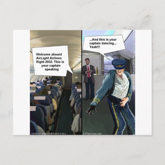 Hipster Pilot Lustig Postkarte (Vorderseite)
