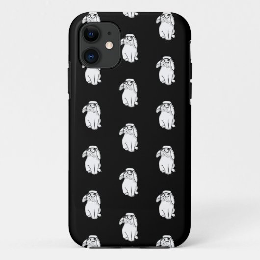 Hipster Rabbit Funny Bunny mit Brille Niedlich Ani Case-Mate iPhone Hülle (Rückseite)